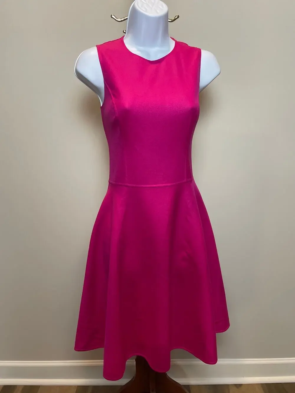 Michael Kors Size 4 Pink Silk Fit & Flare Dress Made in Italy